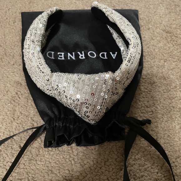 Adorned new sequined head band & Large adorned scrunchie - Picture 3 of 6